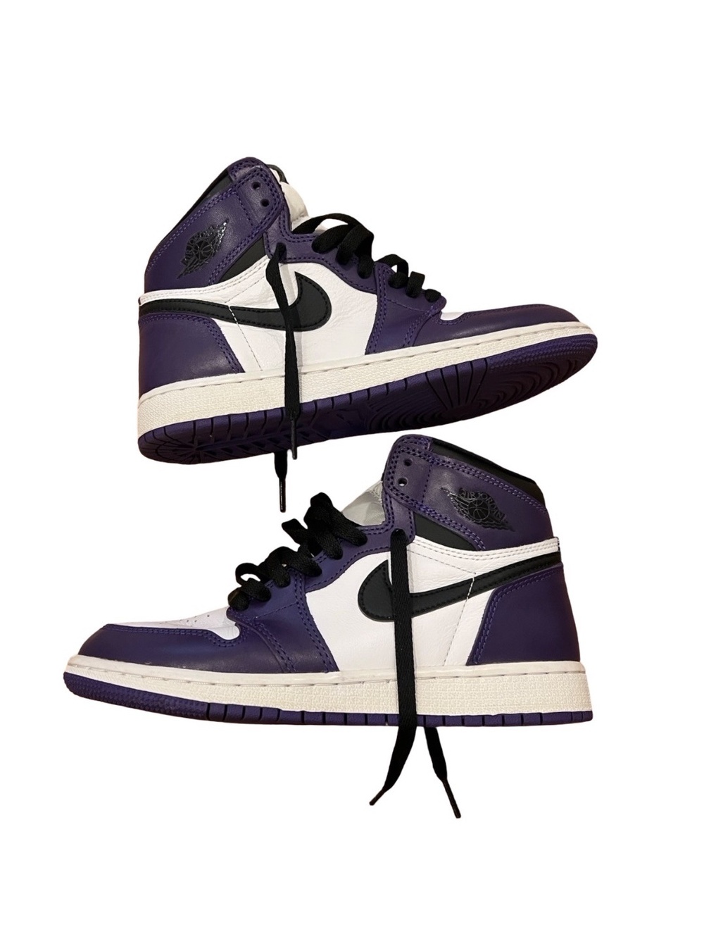 Nike Air Jordan 1 Retro High OG Court Purple White 575441-500 Kids Size 5Y